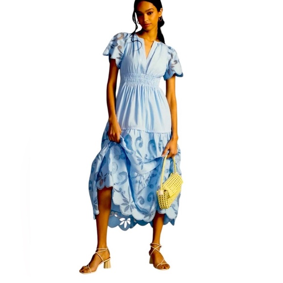 Chelsea & Theodore Light Blue Maxi Dress - Picture 1 of 7